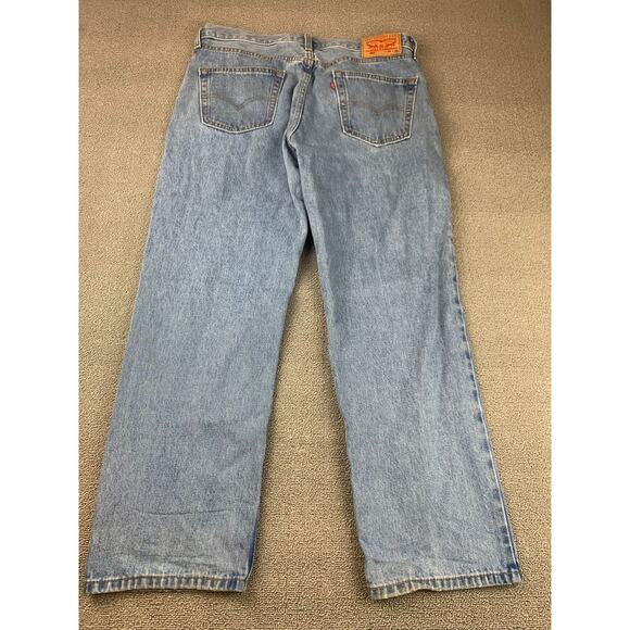 Levi's Men's 34x29 550 Relaxed Fit Blue Light Wash Straights Jeans - Picture 2 of 14